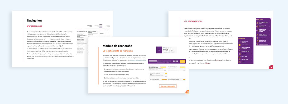 Extrait d'un rapport d'audit ergonomique