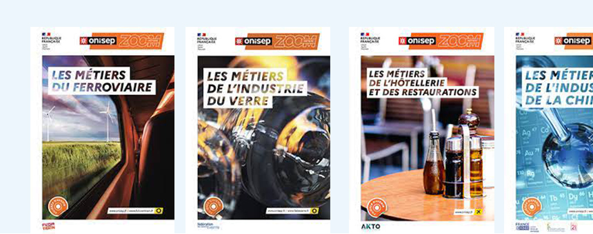 Magazines de la collection "zoom métier" publié par l'ONISEP